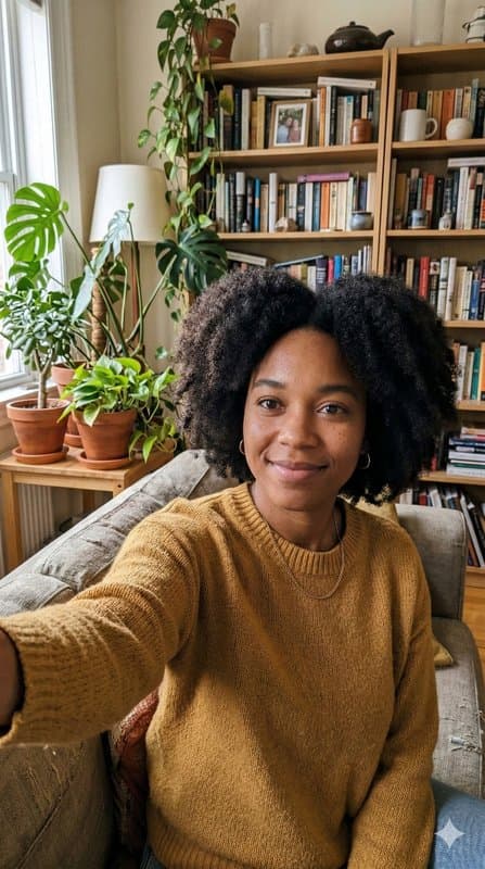Selfie in a living room