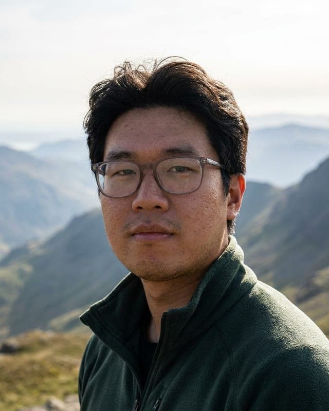 Professional headshot of the same person, generated by AI Passport Photo