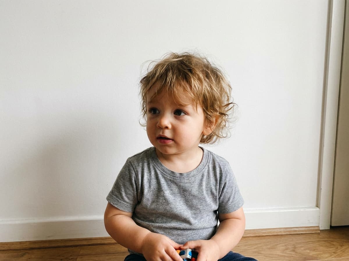 Casual at-home photo of a toddler