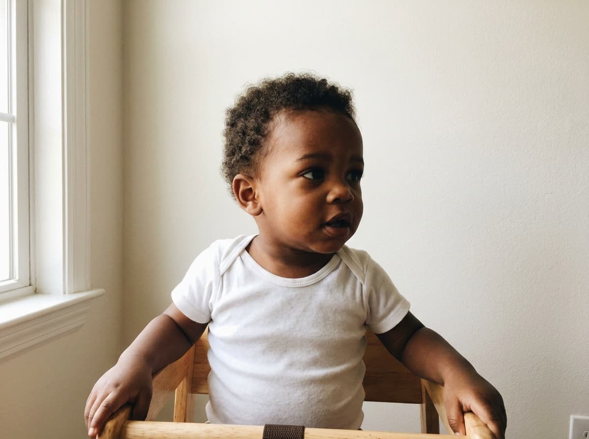 Casual at-home photo of a toddler