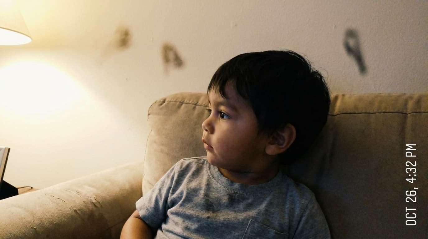 Casual at-home photo of a toddler